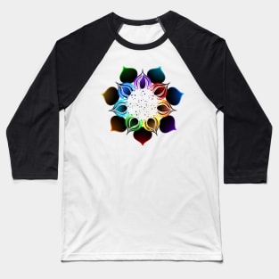 Rainbow Lotus Baseball T-Shirt